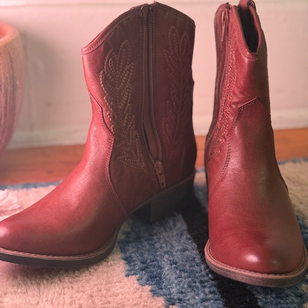 Brown Leather Western Boots